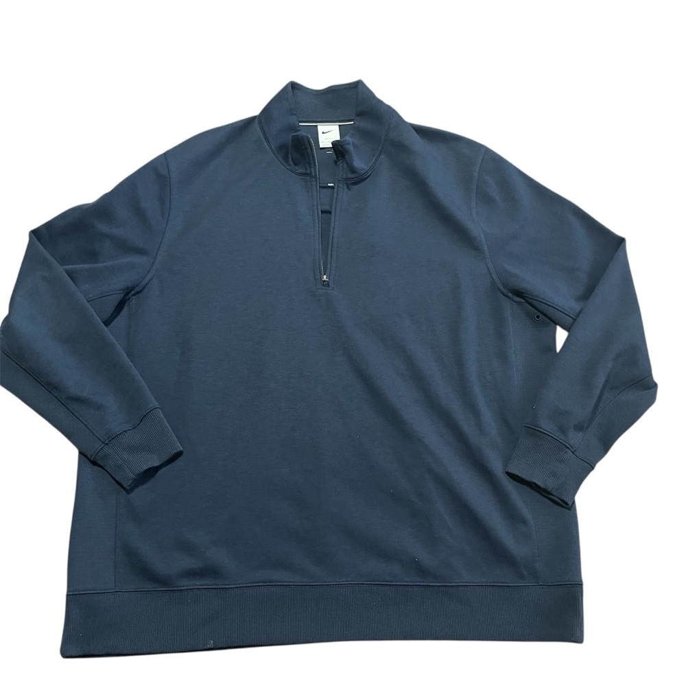Nike Dri-Fit Player Mens Quarter Zip Performance Golf Size XXL Navy Athleisure